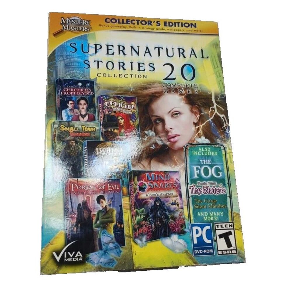 Supernatural Stories 20 Complete Games Teen PC DVD Game Hidden Objects Horror